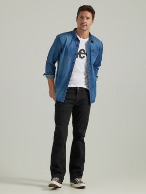 Men's Extreme Motion All Purpose Denim Button Down Shirt in Medium Indigo alternative view 3