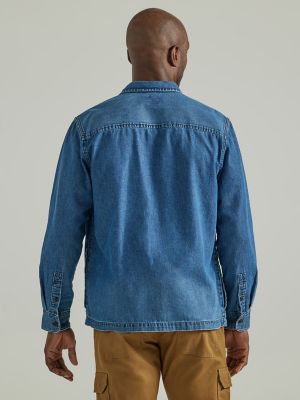 Men's Legendary Workwear Denim Overshirt in Mid Wash