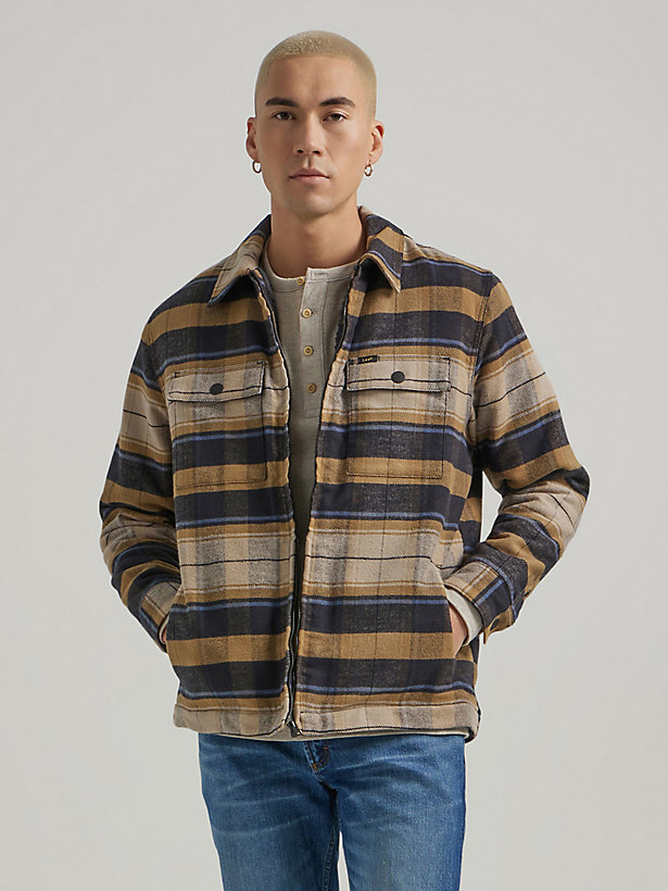 Men's Sherpa Lined Flannel Overshirt