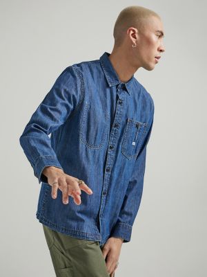 Men's Very Loose Fit Denim Overshirt