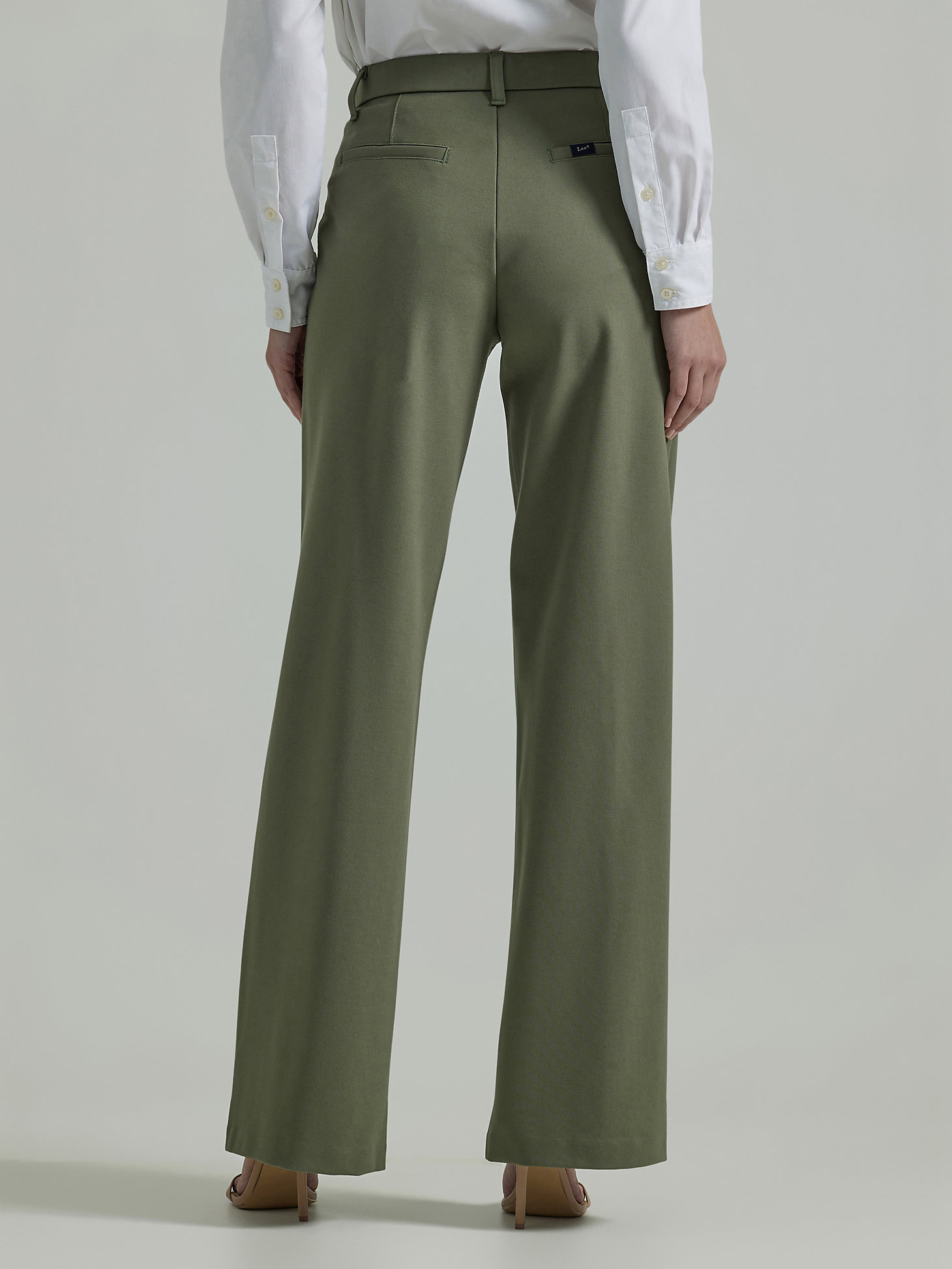 Women's Ultra Lux Comfort Any Wear Wide Leg Pant in Olive Grove alternative view 2