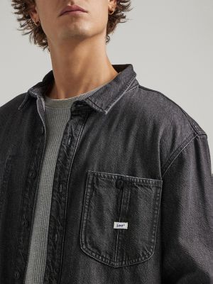Amazon.com: Men's Denim Pocket Design Shirt solid Cotton