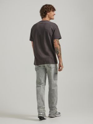 Men s Double Knee Carpenter Jean in Washed Grey