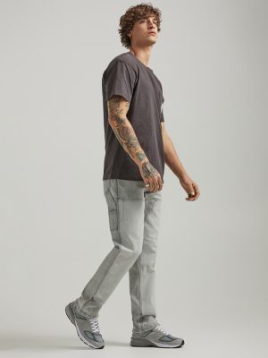 Men's Double Knee Carpenter Jean in Washed Grey