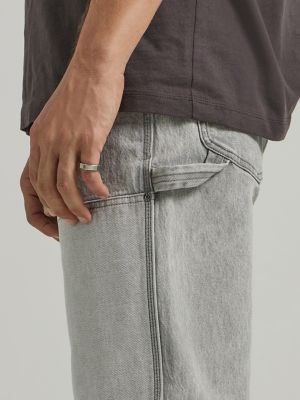 Men's Double Knee Carpenter Jean in Washed Grey