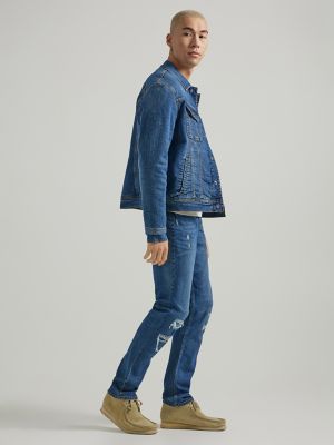 Acne Studios - Denim jacket - Relaxed cropped fit - Mid Blue