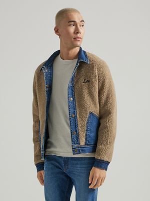 Men's Reversible Sherpa Lined Rider Jacket