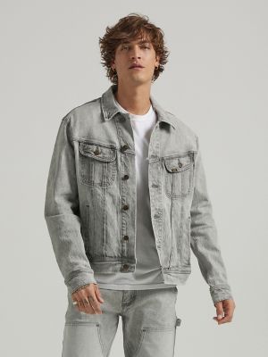 Mens jean hotsell jacket light wash