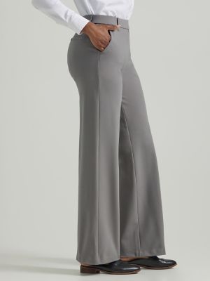 Womens grey clearance wide leg trousers