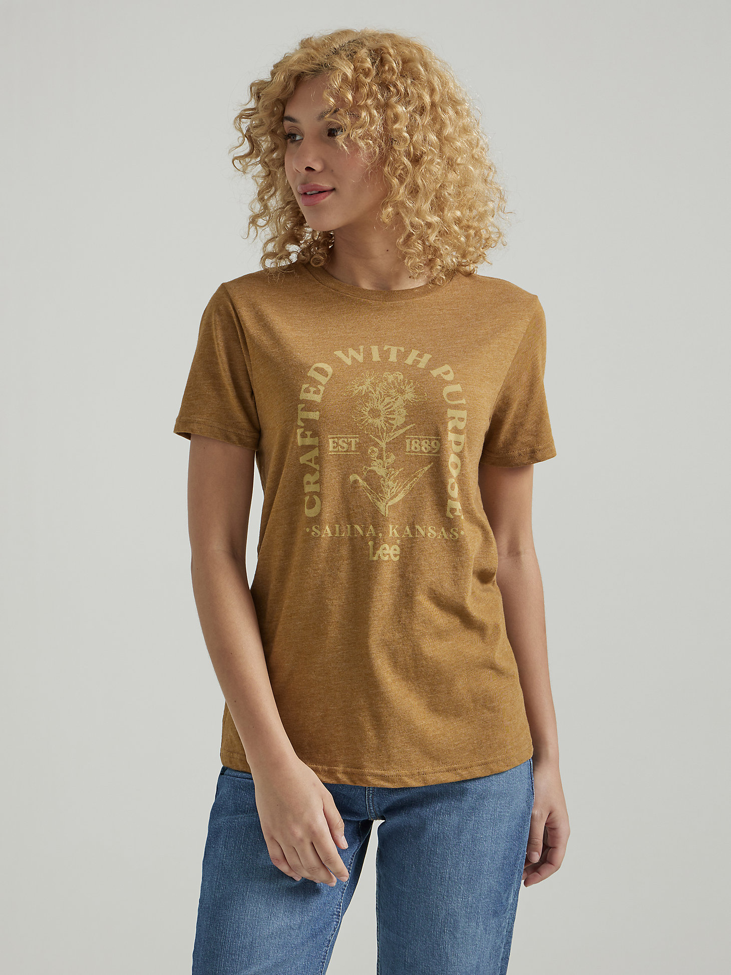 Women's Crafted With Purpose Graphic Tee in Tumbleweed main view