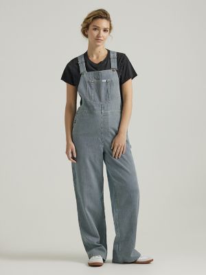 Women's Denim Striped Bib Overall