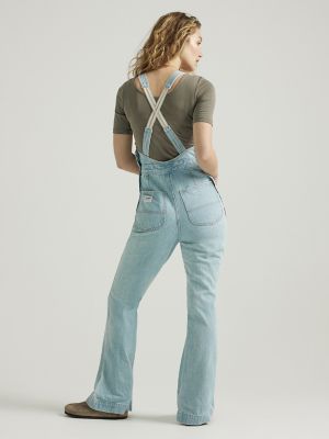 Women's Lee European Collection Factory Flare Overall in Vibrant Blues