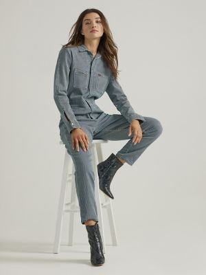 Women's Vintage Modern Union-Alls® in Railroad Stripe