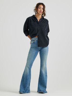 Women's High Rise Vintage Flare Jean, Women's Bottoms