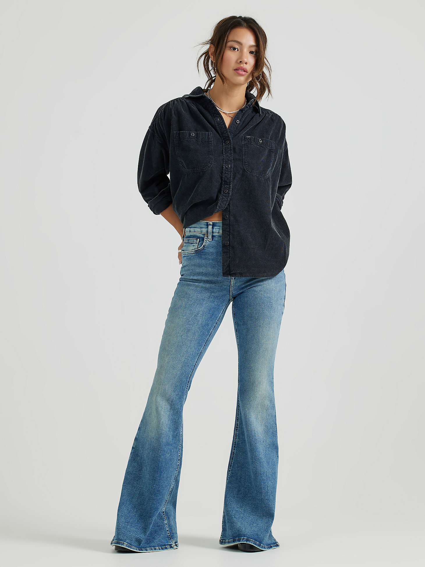 Women's Vintage Modern High Rise Ever Fit™ Flare Jean in Moments of Joy alternative view 1