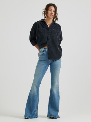 Women's Legendary Flare Jean (Plus) in Inner Strength Blue