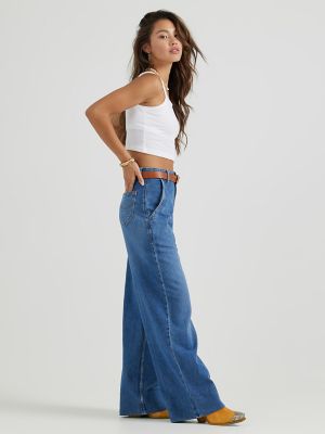 Women's Stella A-Line Trouser Jean in Azure Wave