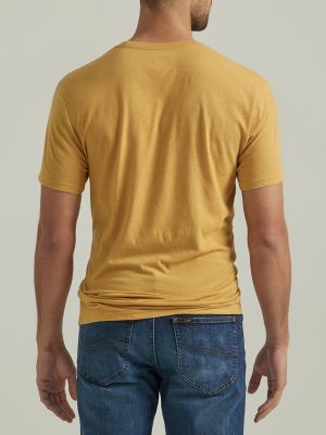 mustard yellow graphic tee
