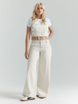 Calça Jeans Lee Wide Leg Cintura Alta Perna Larga 3355l