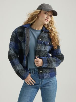 Dylan cozy shop plaid sherpa jacket