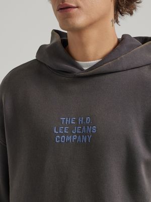 Relaxed Graphic Hoodie - Black