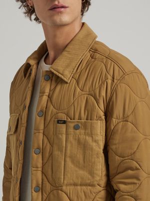 Mens quilted overshirt sale