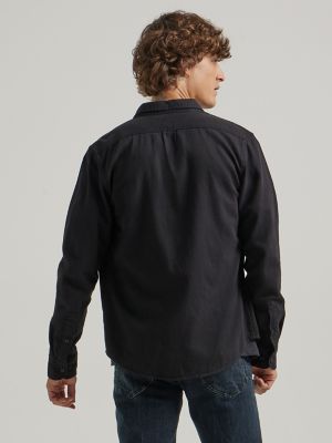 Men's Lee Denim Button Down Shirt in Black