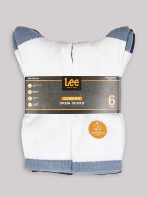 Mens 6-Pack Crew Sock:White:6-12 alternative view