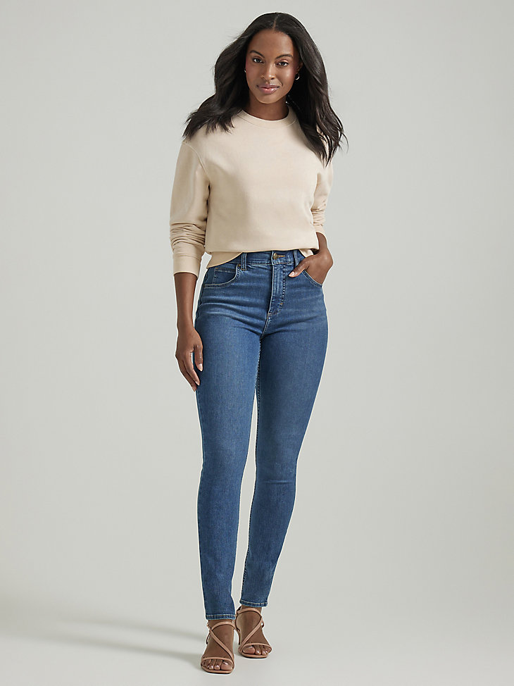 Women's Ultra Lux Comfort Skinny Leg Jean (Petite) in Blue Format alternative view