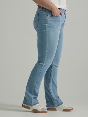 Levi's super low cut bootcut jeans in mid wash