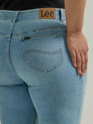 Lee Women's Size Ultra Lux Comfort with Flex Motion Straight Leg Jean,  Greet The Day, 26 Plus at  Women's Jeans store