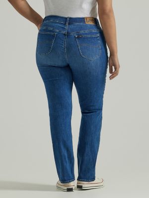 Women's Ultra Lux Comfort with Flex Motion Straight Jean (Plus) in Cobalt Sheen alternative view 2