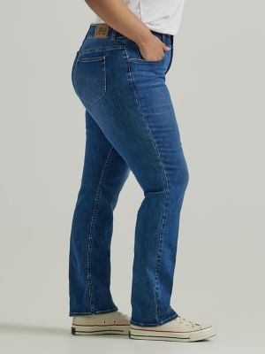 Women's Ultra Lux Comfort with Flex Motion Straight Jean (Plus) in Cobalt Sheen alternative view 3