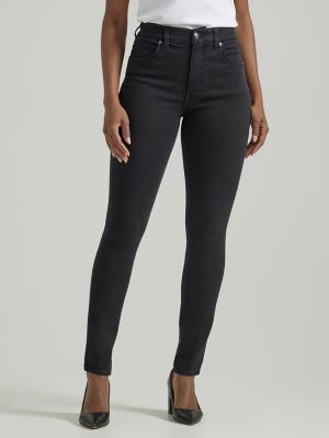 Women's Ultra Lux Comfort Skinny Leg Jean (Petite) in Black alternative view