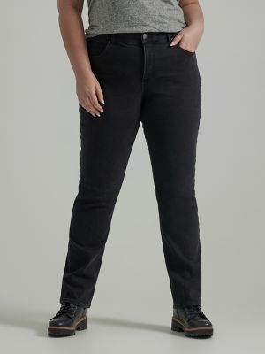 Women's Ultra Lux Comfort with Flex Motion Straight Jean (Plus) in Midnight Bloom