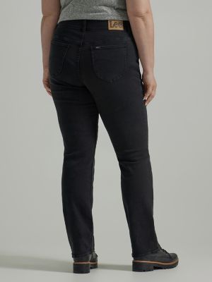 Women's Ultra Lux Comfort with Flex Motion Straight Jean (Plus) in Midnight Bloom