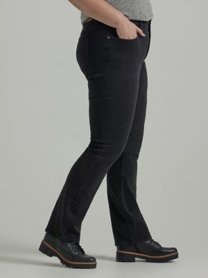 Women's Ultra Lux Comfort with Flex Motion Straight Jean (Plus) in Midnight Bloom