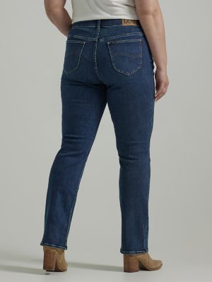 Women's Ultra Lux Comfort with Flex Motion Straight Jean (Plus) in Greet The Day alternative view 2