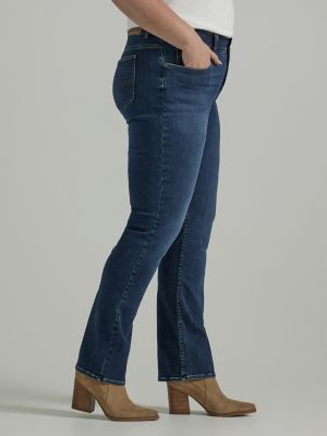 Women's Ultra Lux Comfort with Flex Motion Straight Jean (Plus) in Greet The Day alternative view 3