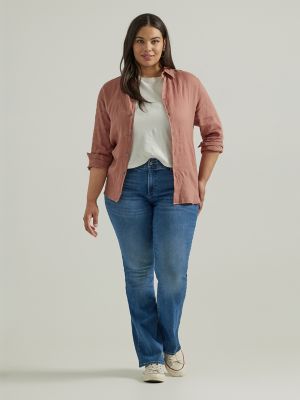 Women's Ultra Lux Comfort with Flex Motion Bootcut Jean (Plus) in Indigo  Facet