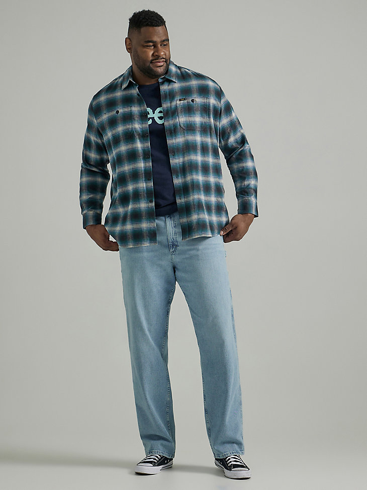 Men's Workwear Loose Fit Carpenter Jean (Big & Tall) in Union Fade Blue alternative view