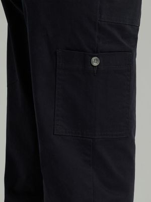 Women's Ultra Lux Comfort with Flex-to-Go Loose Utility Pant (Petite) in Unionall Black