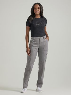 Women's Ultra Lux Comfort with Flex-to-Go Utility Pant (Petite) in HD Lee Grey main view