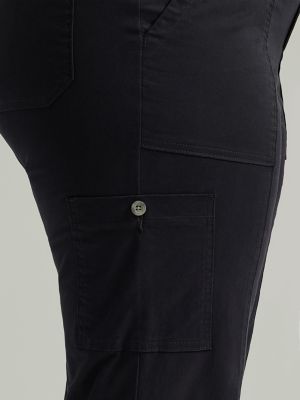 Women's Ultra Lux Comfort with Flex-to-Go Loose Utility Pant (Plus) in Unionall Black alternative view 4