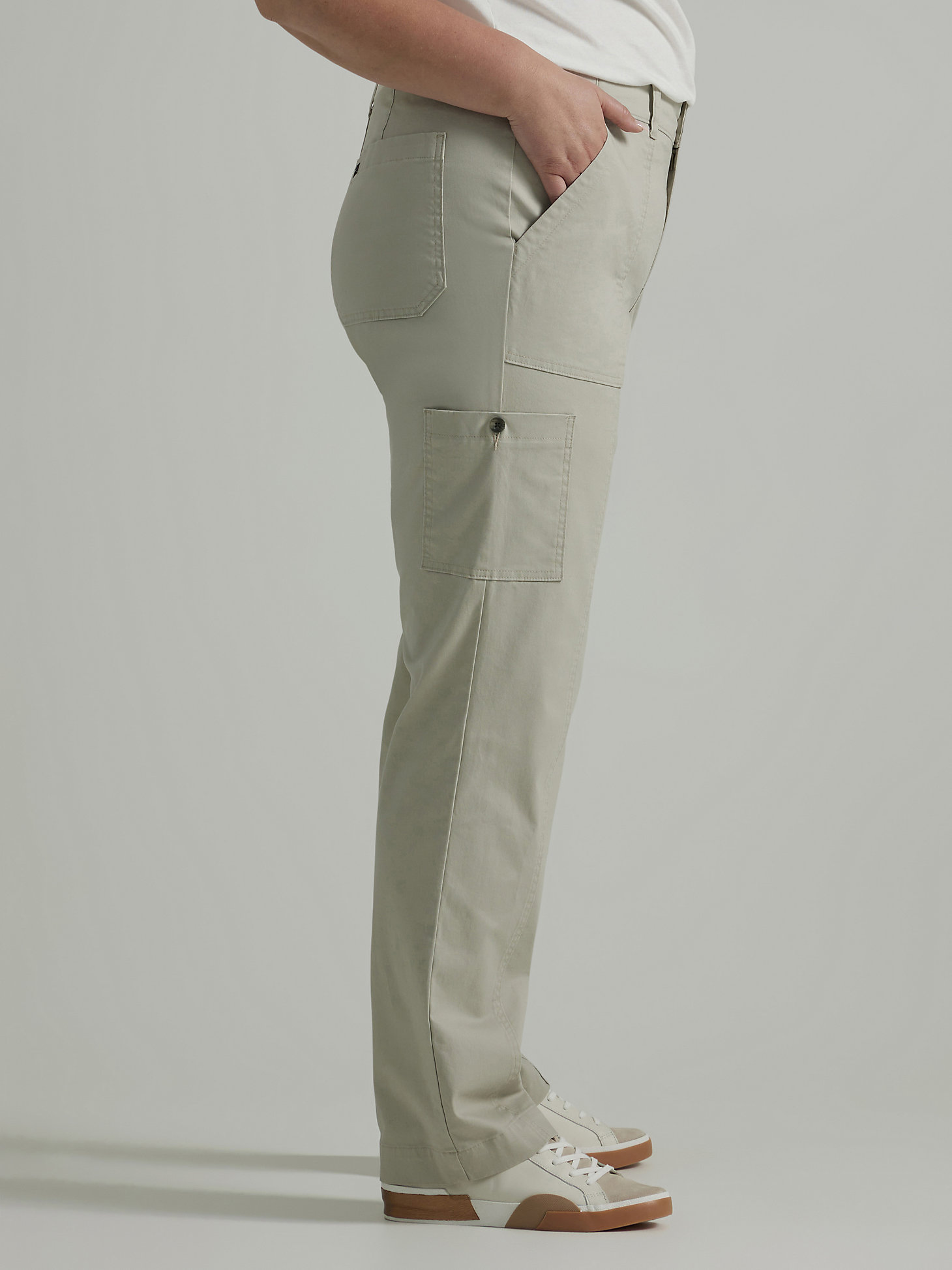 Women's Ultra Lux Comfort with Flex-to-Go Loose Utility Pant (Plus) in Salina Stone alternative view 3