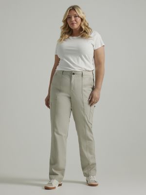 Plus Khaki Utility Cargo Pants