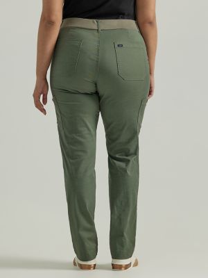 Women's Ultra Lux Comfort with Flex-to-Go Loose Utility Pant (Plus) in Olive Grove