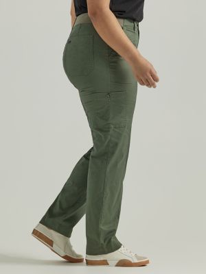 Women's Ultra Lux Comfort with Flex-to-Go Loose Utility Pant (Plus) in Olive Grove
