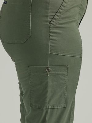 Women's Ultra Lux Comfort with Flex-to-Go Loose Utility Pant (Plus) in Olive Grove