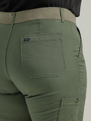 Women's Ultra Lux Comfort with Flex-to-Go Loose Utility Pant (Plus) in Olive Grove